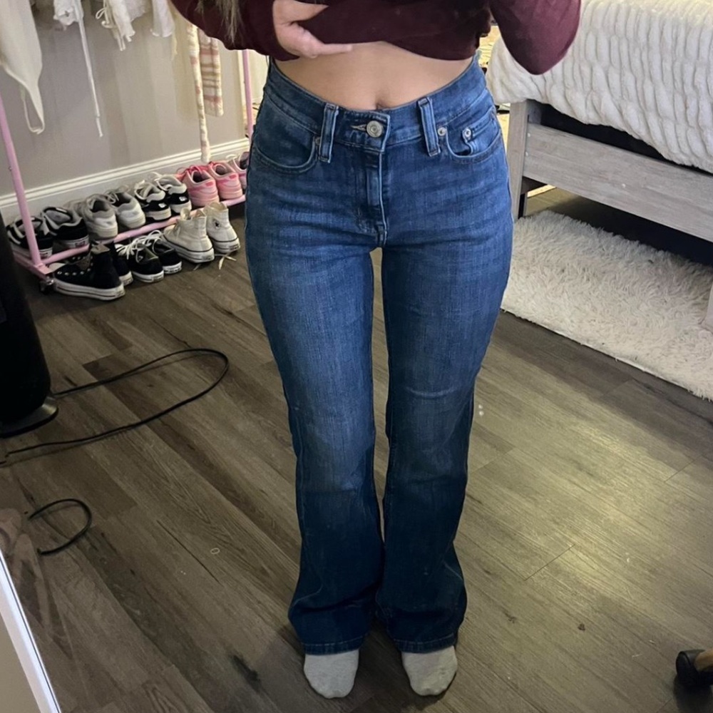 American Eagle Outfitters Dark Blue Flare Jeans